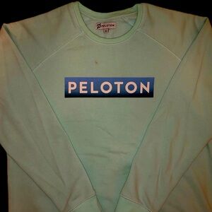 Womens Peloton Light Blue Sz Small Logo Long Sleeve Sweatshirt Rn#150110
